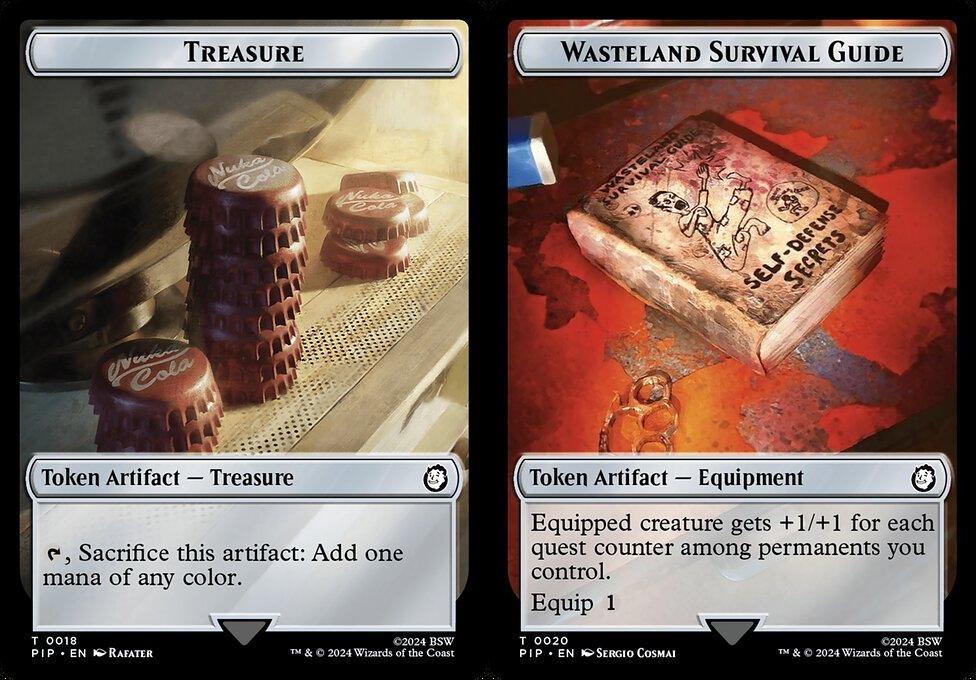 Treasure (0018) // Wasteland Survival Guide (0020) Double-Sided Token (TPIP) - Foil