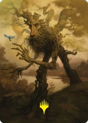 Treefolk Token (81/81) Art Card (ALTR) - Gold-Stamped Signature