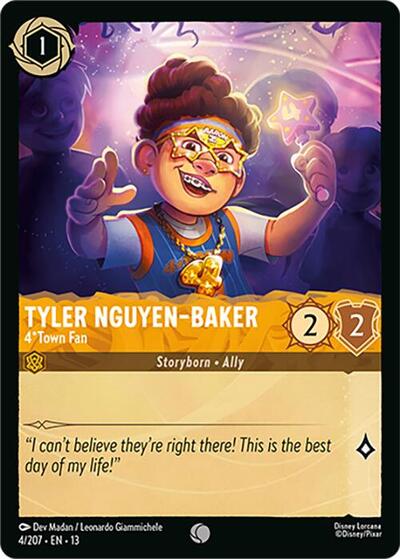 Tyler Nguyen-Baker, 4*Town Fan (0004) - Cold Foil
