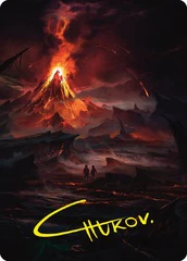 Valley of Gorgoroth (80/81) Art Card (ALTR) - Gold-Stamped Signature