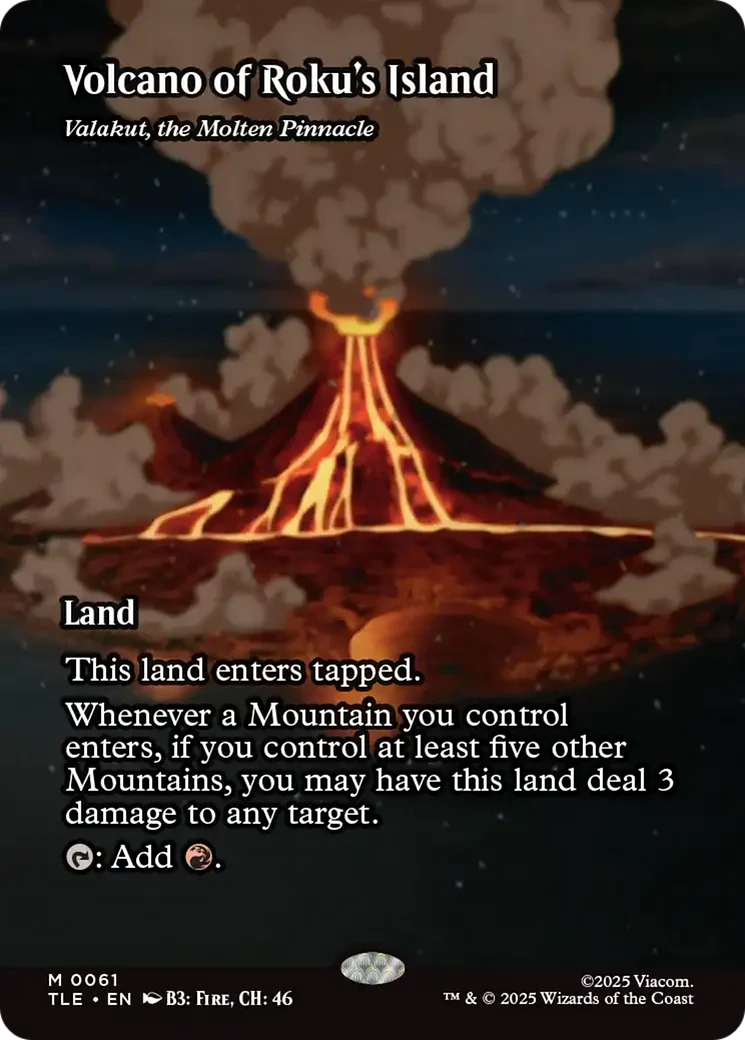 Volcano of Roku's Island [Valakut, the Molten Pinnacle] (0061) (Borderless) (TLE)