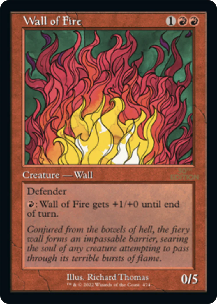 Wall of Fire (Retro Frame) (30A)