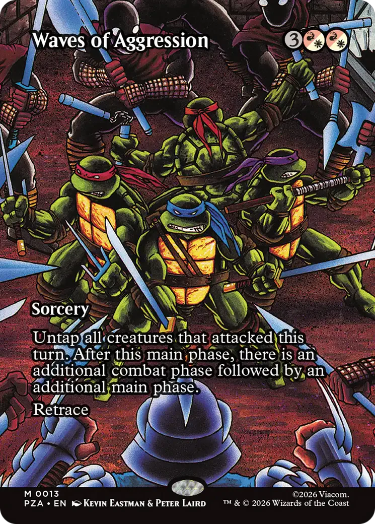 Waves of Aggression (0013) (Borderless) (PZA) - Foil