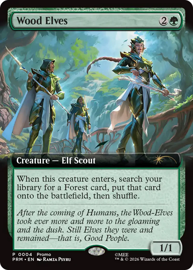 Wood Elves (0004) (Extended Art) (Promo) (PW26) - Foil
