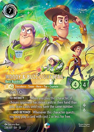 Woody & Buzz Lightyear, Best Buddies (0228) - Satin Holographic Foil