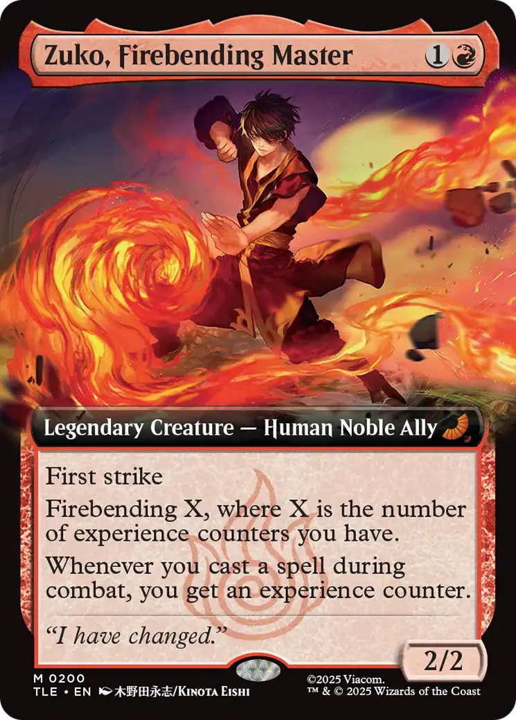Zuko, Firebending Master (0200) (Extended Art) (TLE) - Foil