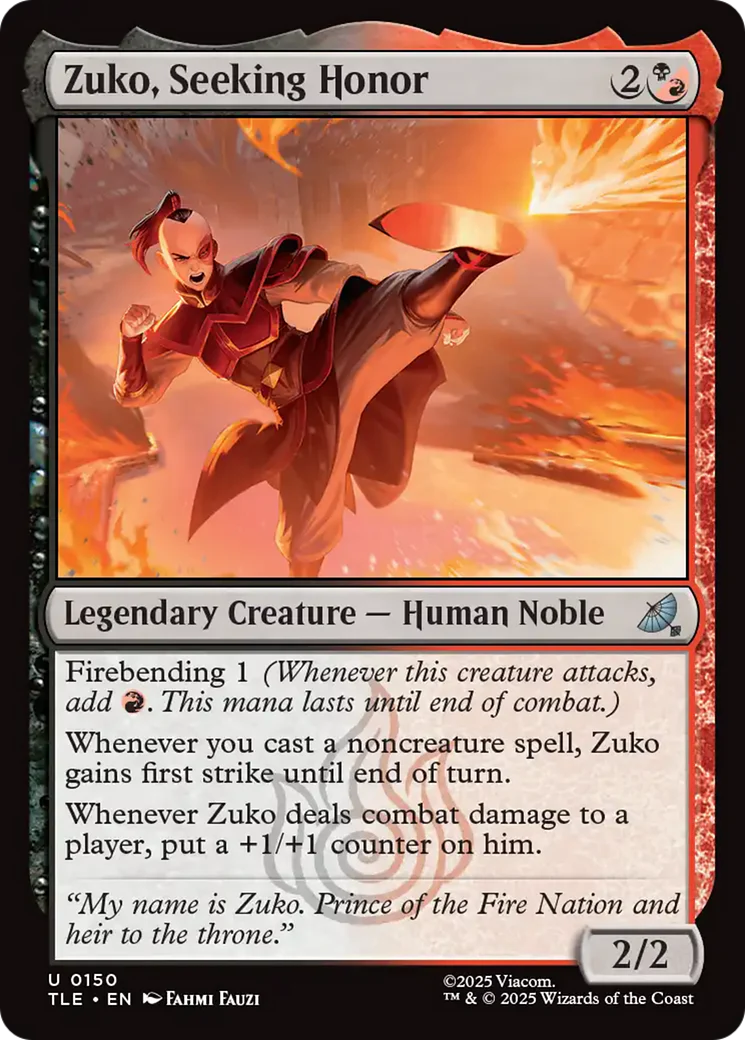Zuko, Seeking Honor (TLE) - Foil